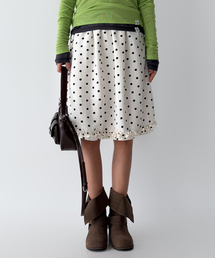 THE GREEN LAB（ザグリーンラボ）の「ドットフリルスカート[アイボリー]（スカート）」