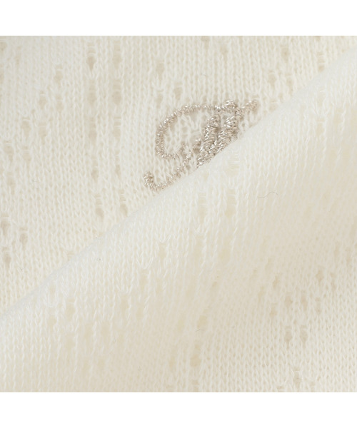 mezzo piano Junior（メゾピアノジュニア）の「透かし編みハイソックス（ソックス/靴下・キッズ・オフホワイト/ブラック・S(22-25cm)）」の5枚目の写真