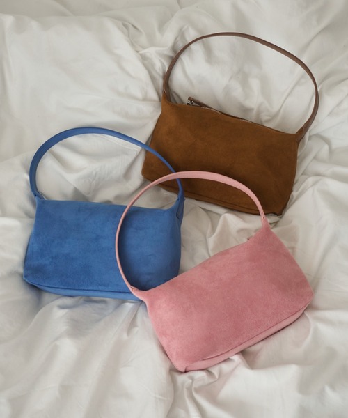 Birthday room(バースデイルーム)の「ミニスエードライクショルダーBAG/Mini suede-like shoulder bag(ショルダーバッグ・レディース・ブルー/ブラウン/ピンク・FREE)」の2枚目の写真