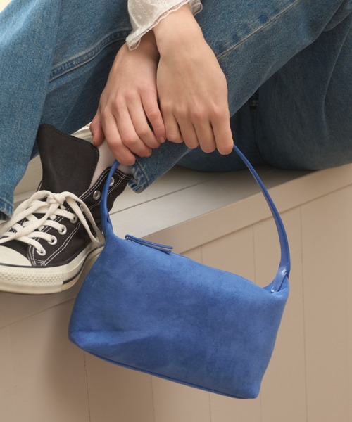 Birthday room(バースデイルーム)の「ミニスエードライクショルダーBAG/Mini suede-like shoulder bag(ショルダーバッグ・レディース・ブルー/ブラウン/ピンク・FREE)」の3枚目の写真