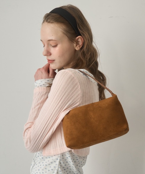 Birthday room(バースデイルーム)の「ミニスエードライクショルダーBAG/Mini suede-like shoulder bag(ショルダーバッグ・レディース・ブルー/ブラウン/ピンク・FREE)」の6枚目の写真