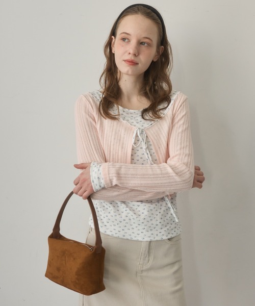 Birthday room(バースデイルーム)の「ミニスエードライクショルダーBAG/Mini suede-like shoulder bag(ショルダーバッグ・レディース・ブルー/ブラウン/ピンク・FREE)」の4枚目の写真