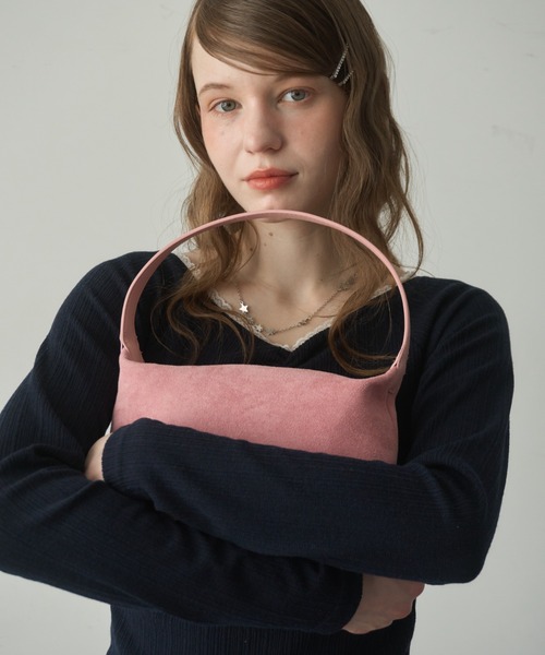 Birthday room(バースデイルーム)の「ミニスエードライクショルダーBAG/Mini suede-like shoulder bag(ショルダーバッグ・レディース・ブルー/ブラウン/ピンク・FREE)」の17枚目の写真