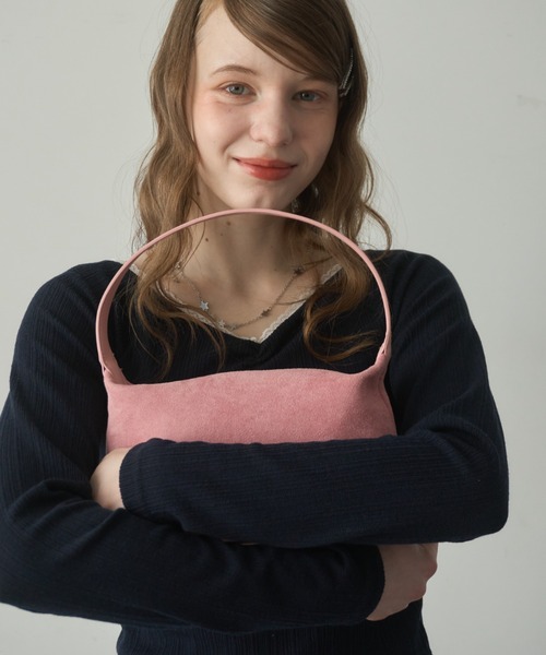 Birthday room(バースデイルーム)の「ミニスエードライクショルダーBAG/Mini suede-like shoulder bag(ショルダーバッグ・レディース・ブルー/ブラウン/ピンク・FREE)」の18枚目の写真