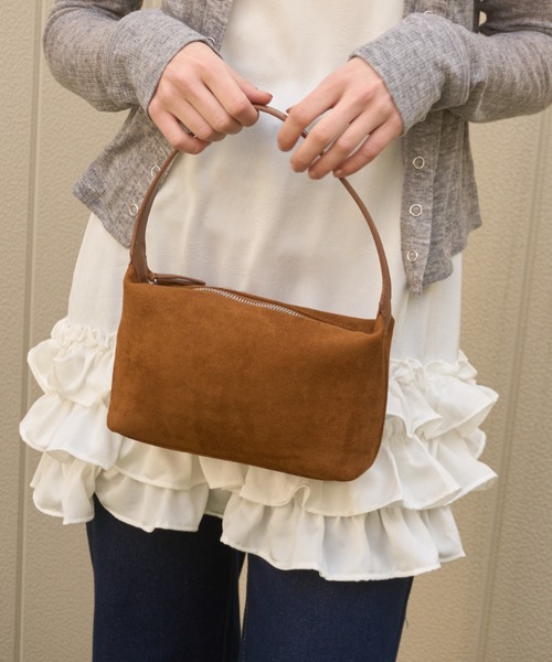 Birthday room(バースデイルーム)の「ミニスエードライクショルダーBAG/Mini suede-like shoulder bag(ショルダーバッグ・レディース・ブルー/ブラウン/ピンク・FREE)」の7枚目の写真