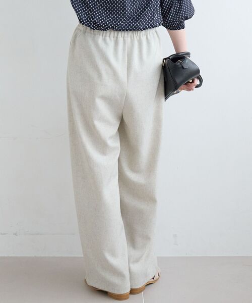 le.coeur blanc（ルクールブラン）の「麻混メランジツータックパンツ（その他パンツ・レディース・ピンク/オートミール/チャコールグレー・36/38）」の10枚目の写真