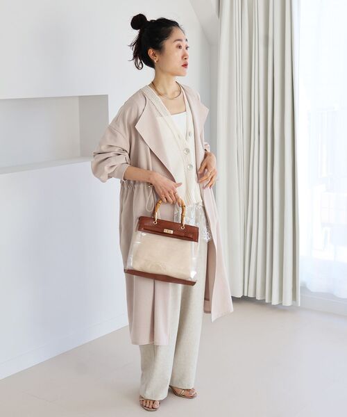 le.coeur blanc（ルクールブラン）の「麻混メランジツータックパンツ（その他パンツ・レディース・ピンク/オートミール/チャコールグレー・36/38）」の12枚目の写真
