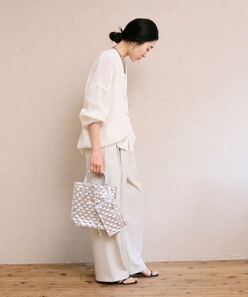 le.coeur blanc（ルクールブラン）の「麻混メランジツータックパンツ（その他パンツ・レディース・ピンク/オートミール/チャコールグレー・36/38）」の14枚目の写真