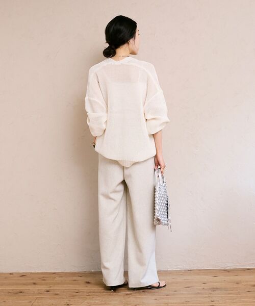 le.coeur blanc（ルクールブラン）の「麻混メランジツータックパンツ（その他パンツ・レディース・ピンク/オートミール/チャコールグレー・36/38）」の15枚目の写真