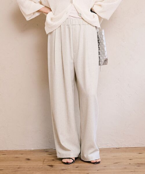 le.coeur blanc（ルクールブラン）の「麻混メランジツータックパンツ（その他パンツ・レディース・ピンク/オートミール/チャコールグレー・36/38）」の19枚目の写真