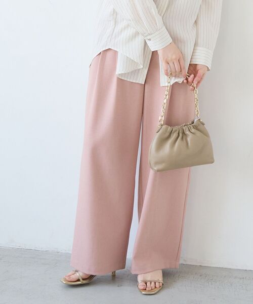 le.coeur blanc（ルクールブラン）の「麻混メランジツータックパンツ（その他パンツ・レディース・ピンク/オートミール・36/38）」の11枚目の写真