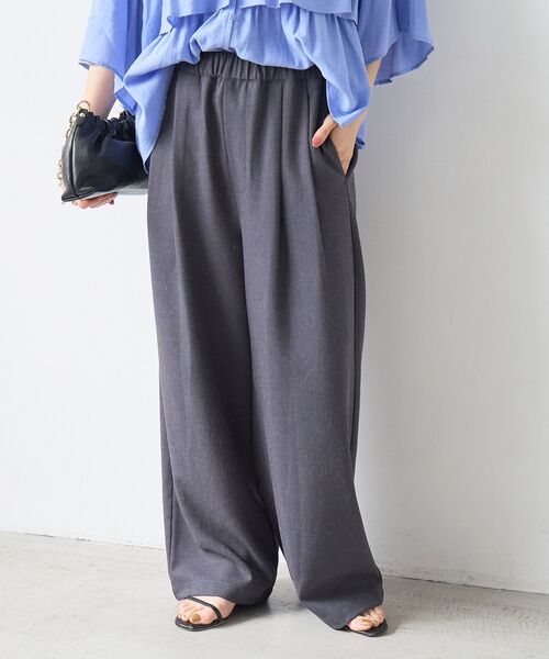 le.coeur blanc（ルクールブラン）の「麻混メランジツータックパンツ（その他パンツ・レディース・ピンク/オートミール・36/38）」の14枚目の写真