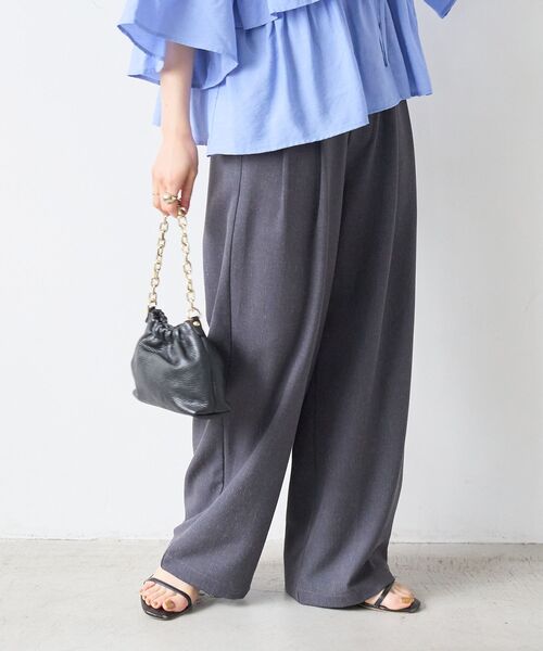 le.coeur blanc（ルクールブラン）の「麻混メランジツータックパンツ（その他パンツ・レディース・ピンク/オートミール・36/38）」の19枚目の写真