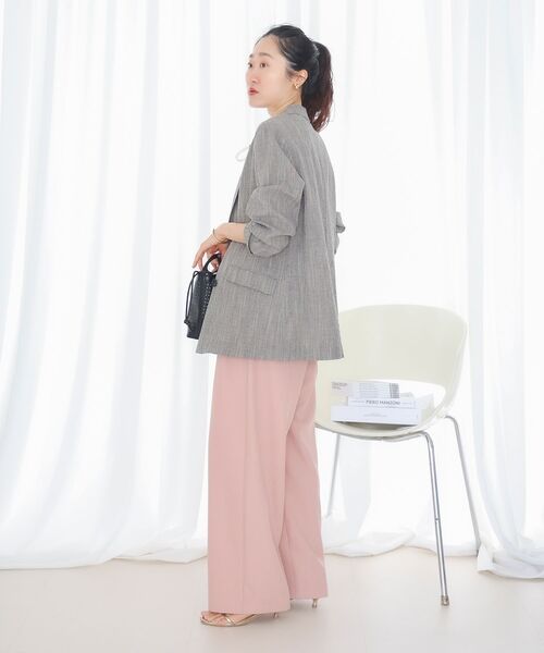 le.coeur blanc(ルクールブラン)の「麻混メランジツータックパンツ(その他パンツ・レディース・ピンク/オートミール/チャコールグレー・36/38)」の14枚目の写真