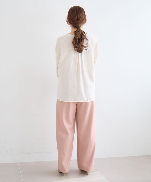 le.coeur blanc(ルクールブラン)の「麻混メランジツータックパンツ(その他パンツ・レディース・ピンク/オートミール/チャコールグレー・36/38)」の20枚目の写真