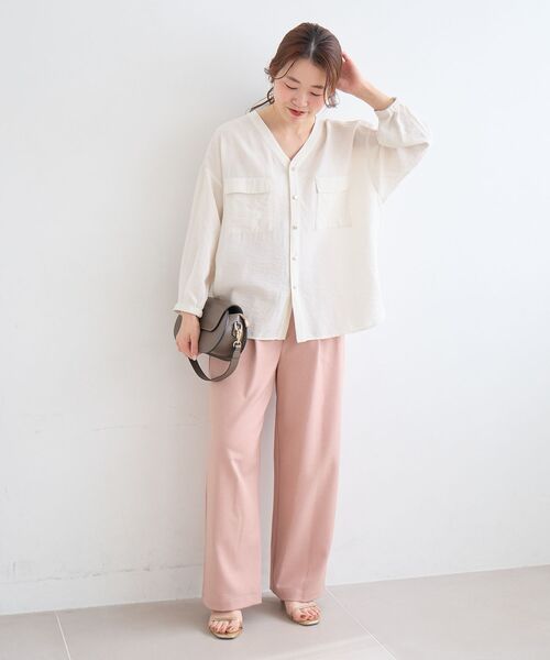 le.coeur blanc(ルクールブラン)の「麻混メランジツータックパンツ(その他パンツ・レディース・ピンク/オートミール/チャコールグレー・36/38)」の22枚目の写真