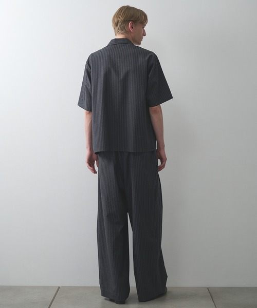 markaware(マーカウェア)の「【marka】2/72ウールトロピカルワッシャー / フライフロントオープンカラーS/Sシャツ / FLY FRONT OPEN COLLAR S/S SHIRT(シャツ/ブラウス・メンズ・ブラック/グレー・1/2)」の13枚目の写真