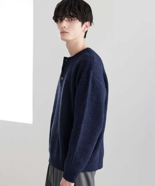 Buyer's Select/片畦ルーズサイズヘンリーネックニット（ニット