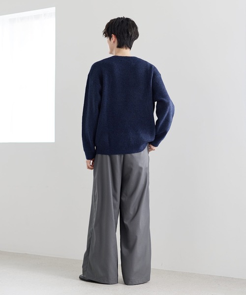 ASTRONOMY（アストロノミー）の「Buyer's Select/片畦ルーズサイズヘンリーネックニット（ニット/セーター・メンズ・ネイビー/ブラック/グレー・M/L）」の20枚目の写真