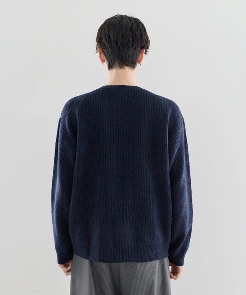 ASTRONOMY（アストロノミー）の「Buyer's Select/片畦ルーズサイズヘンリーネックニット（ニット/セーター・メンズ・ネイビー/ブラック/グレー・M/L）」の4枚目の写真