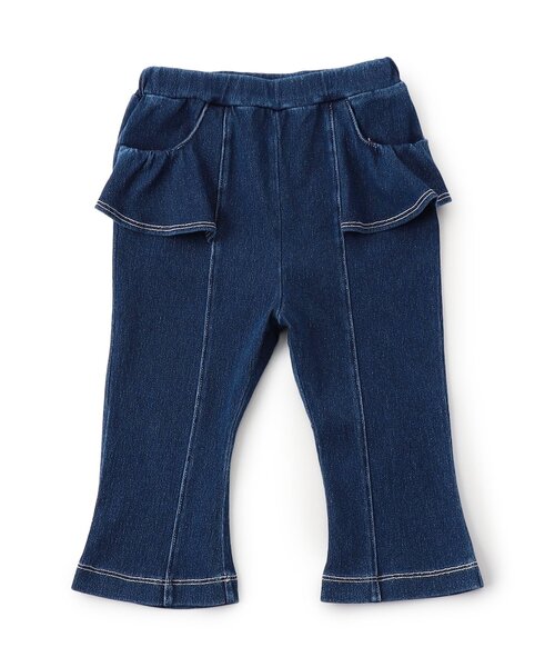 Seraph(セラフ)の「【接触冷感】ウエストフリルスタイルアップパンツ(その他パンツ・キッズ・ネイビー/サックスブルー/アイボリー/チェック/ピンク・100/90/80/140/130/120/110)」の3枚目の写真