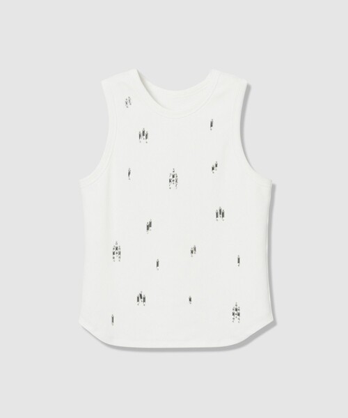 allureville(アルアバイル)の「ビジュータンクトップ(Tシャツ/カットソー・レディース・ブラック/オフホワイト/オレンジ・2)」の13枚目の写真
