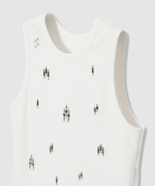 allureville(アルアバイル)の「ビジュータンクトップ(Tシャツ/カットソー・レディース・ブラック/オフホワイト/オレンジ・2)」の15枚目の写真
