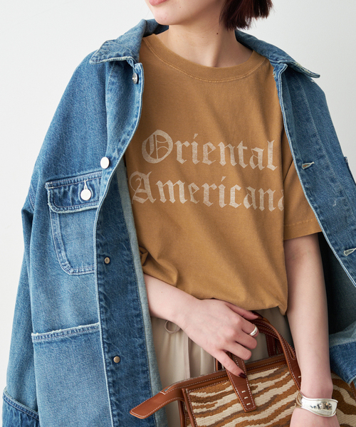 Spick & Span(スピックアンドスパン)の「AUTHEN / オーセン 別注LOGO Tee*(Tシャツ/カットソー・レディース・ライトグレー/マスタード・SMALL)」の10枚目の写真