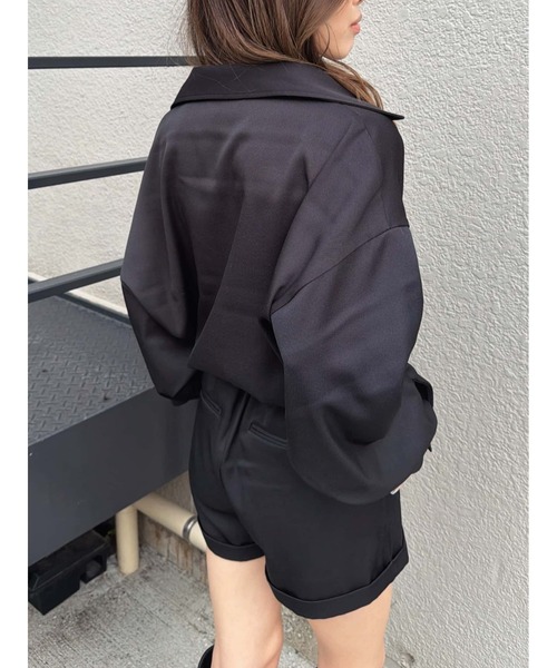 EGOIST（エゴイスト）の「フラップポケットベルト付オールインワン（サロペット/オーバーオール・レディース・ベージュ/ブラック・S/M）」の5枚目の写真