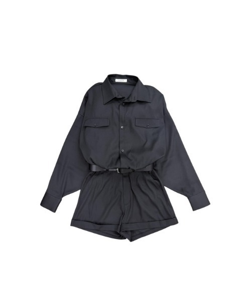 EGOIST（エゴイスト）の「フラップポケットベルト付オールインワン（サロペット/オーバーオール・レディース・ベージュ/ブラック・S/M）」の21枚目の写真