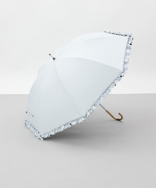 dazzlin(ダズリン)の「【dazzlin(ダズリン)】無地フリル晴雨兼用傘(長傘)(長傘・レディース・ネイビー/ピンク/ライトグレー・FREE)」の6枚目の写真