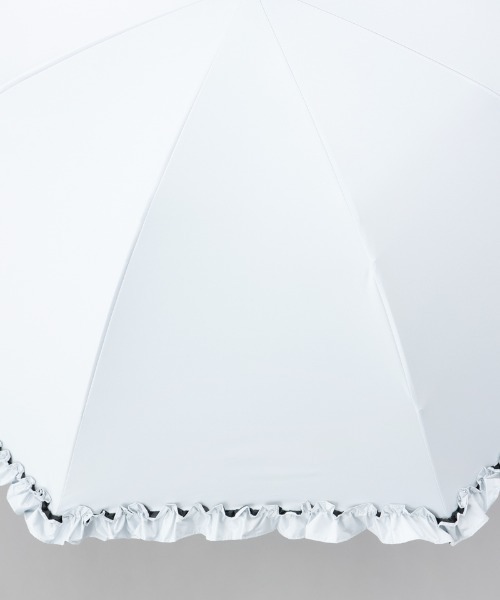 dazzlin(ダズリン)の「【dazzlin(ダズリン)】無地フリル晴雨兼用傘(長傘)(長傘・レディース・ネイビー/ピンク/ライトグレー・FREE)」の4枚目の写真