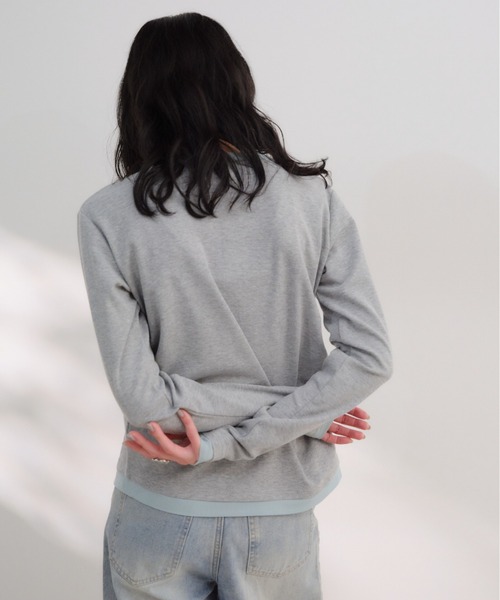 Shelly island（シェリーアイランド）の「フロントタックカーディガン（Tシャツ/カットソー・レディース・ブルー/グレー/ピンク/ホワイト・FREE）」の8枚目の写真