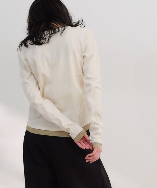 Shelly island（シェリーアイランド）の「フロントタックカーディガン（Tシャツ/カットソー・レディース・ブルー/グレー/ピンク/ホワイト・FREE）」の15枚目の写真