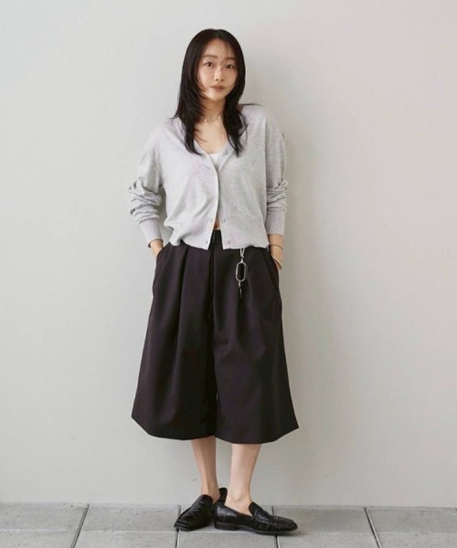 TODAYFUL（トゥデイフル）の「Silk Cotton Cardigan（カーディガン/ボレロ・レディース・ブラック/ライトグレー/ブルー系その他・FREE）」の12枚目の写真
