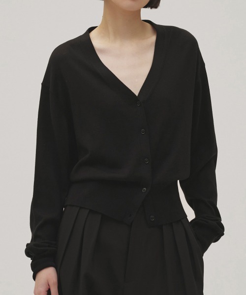 TODAYFUL（トゥデイフル）の「Silk Cotton Cardigan（カーディガン/ボレロ・レディース・ブラック/ライトグレー/ブルー系その他・FREE）」の14枚目の写真