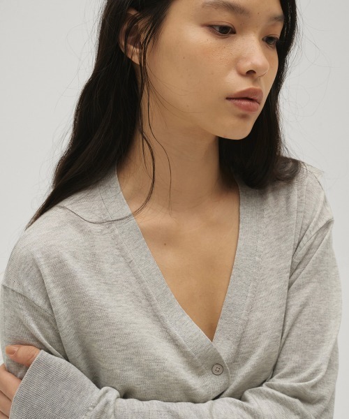 TODAYFUL（トゥデイフル）の「Silk Cotton Cardigan（カーディガン/ボレロ・レディース・ブラック/ライトグレー/ブルー系その他・FREE）」の17枚目の写真