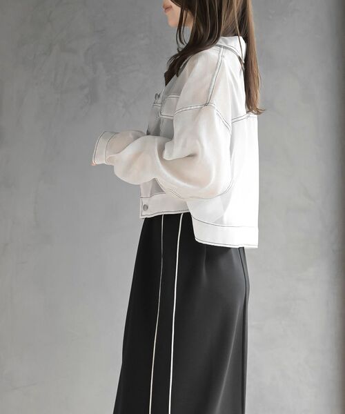 rps（アールピーエス）の「シアーＧジャン（その他アウター・レディース・ライトグレー/オフホワイト/ブラック・フリー）」の5枚目の写真