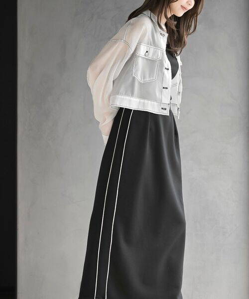 rps（アールピーエス）の「シアーＧジャン（その他アウター・レディース・ライトグレー/オフホワイト/ブラック・フリー）」の7枚目の写真