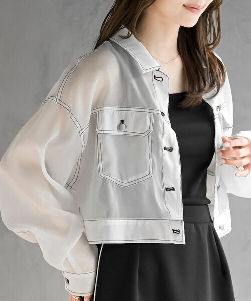 rps（アールピーエス）の「シアーＧジャン（その他アウター・レディース・ライトグレー/オフホワイト/ブラック・フリー）」の9枚目の写真