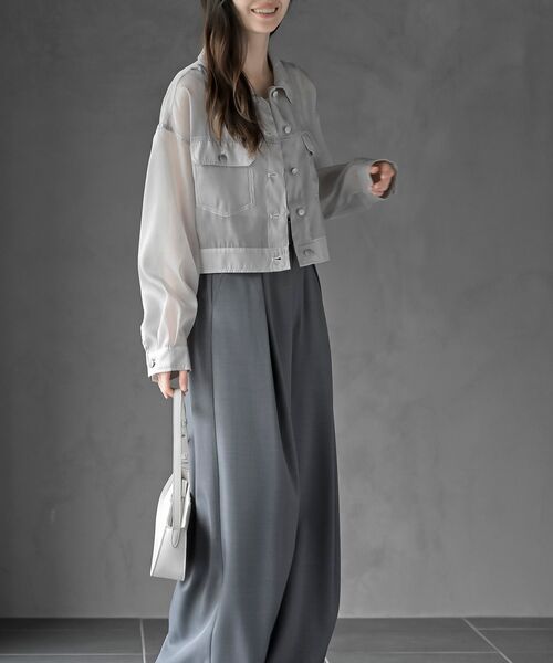 rps（アールピーエス）の「シアーＧジャン（その他アウター・レディース・ライトグレー/オフホワイト/ブラック・フリー）」の15枚目の写真