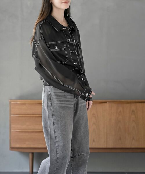 rps（アールピーエス）の「シアーＧジャン（その他アウター・レディース・ライトグレー/オフホワイト/ブラック・フリー）」の21枚目の写真