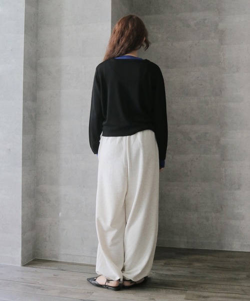 cheriella(シェリエラ)の「【cheriella】配色レイヤードカーディガン COLOR BLOCK LAYERED CARDIGAN(Tシャツ/カットソー・レディース・ブラック/アイボリー/杢グレー/ライトブルー・FREE)」の19枚目の写真