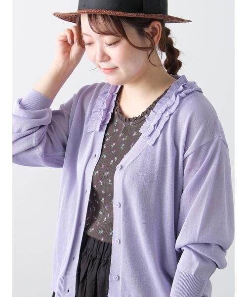 Samansa Mos2(サマンサ モスモス)の「襟フリルニットカーディガン(カーディガン/ボレロ・レディース・ブラック/ベージュ/ラベンダー/アイボリー・F)」の21枚目の写真