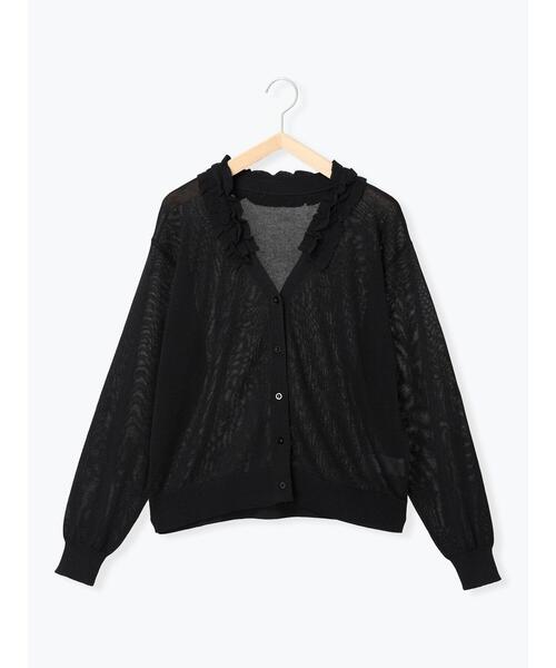 Samansa Mos2(サマンサ モスモス)の「襟フリルニットカーディガン(カーディガン/ボレロ・レディース・ブラック/ベージュ/ラベンダー/アイボリー・F)」の11枚目の写真