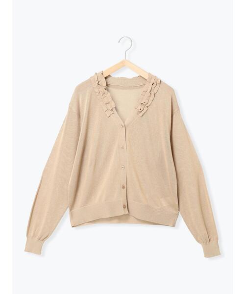 Samansa Mos2(サマンサ モスモス)の「襟フリルニットカーディガン(カーディガン/ボレロ・レディース・ブラック/ベージュ/ラベンダー/アイボリー・F)」の12枚目の写真