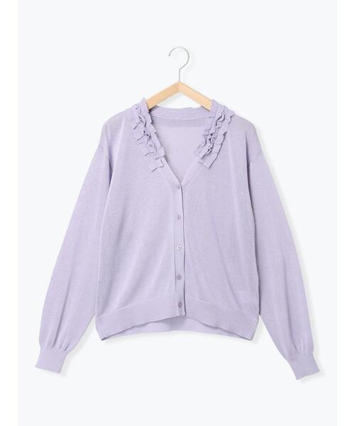 Samansa Mos2(サマンサ モスモス)の「襟フリルニットカーディガン(カーディガン/ボレロ・レディース・ブラック/ベージュ/ラベンダー/アイボリー・F)」の14枚目の写真