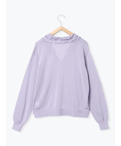 Samansa Mos2(サマンサ モスモス)の「襟フリルニットカーディガン(カーディガン/ボレロ・レディース・ブラック/ベージュ/ラベンダー/アイボリー・F)」の15枚目の写真