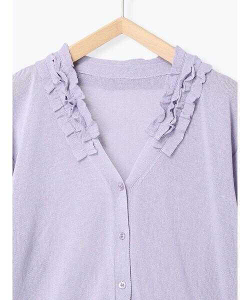 Samansa Mos2(サマンサ モスモス)の「襟フリルニットカーディガン(カーディガン/ボレロ・レディース・ブラック/ベージュ/ラベンダー/アイボリー・F)」の16枚目の写真