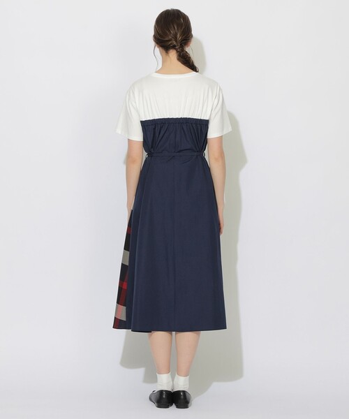CB CRESTBRIDGE（シービークレストブリッジ）の「ハーフスリーブコンビワンピース（ワンピース・レディース・ベージュ/ダークネイビー・M/S）」の13枚目の写真